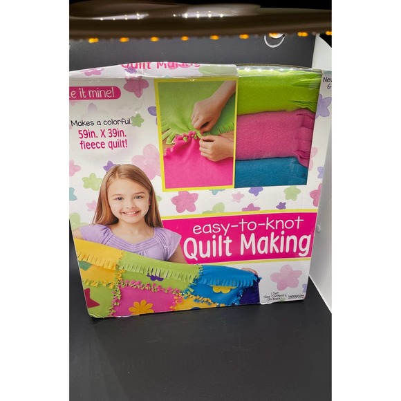 New Beginner Quilt Making Kit Multicolor 59” X 39” Quilt Made By Me Fleece Fabri - Picture 1 of 3